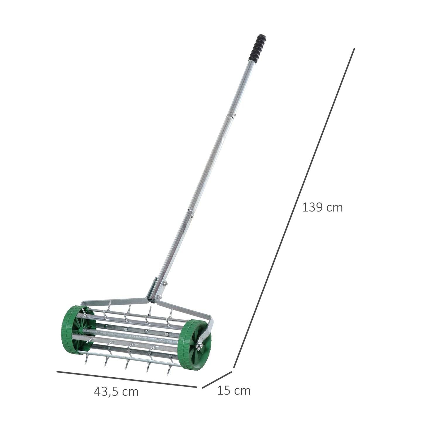 Adjustable Lawn Aerating Roller with Spike - Hand Trimmer