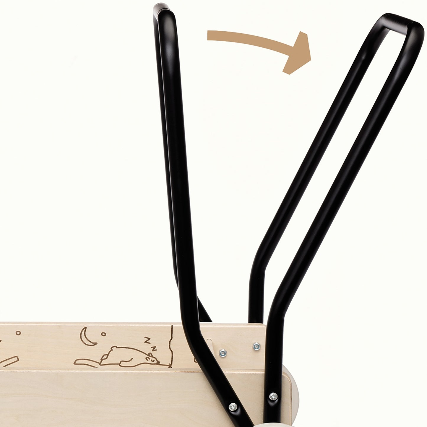 Learn to walk carriage wooden premium