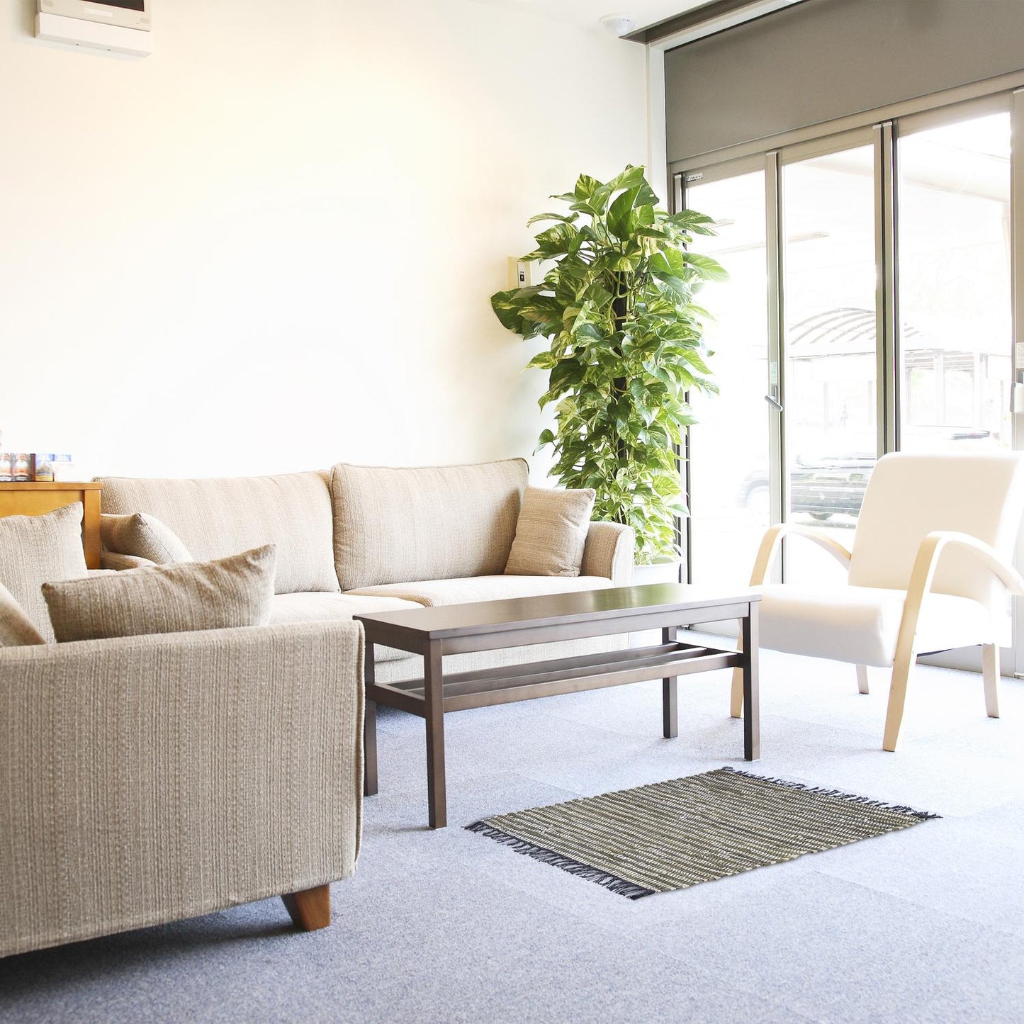 Leather & Cotton Runner Rug 60x100 cm