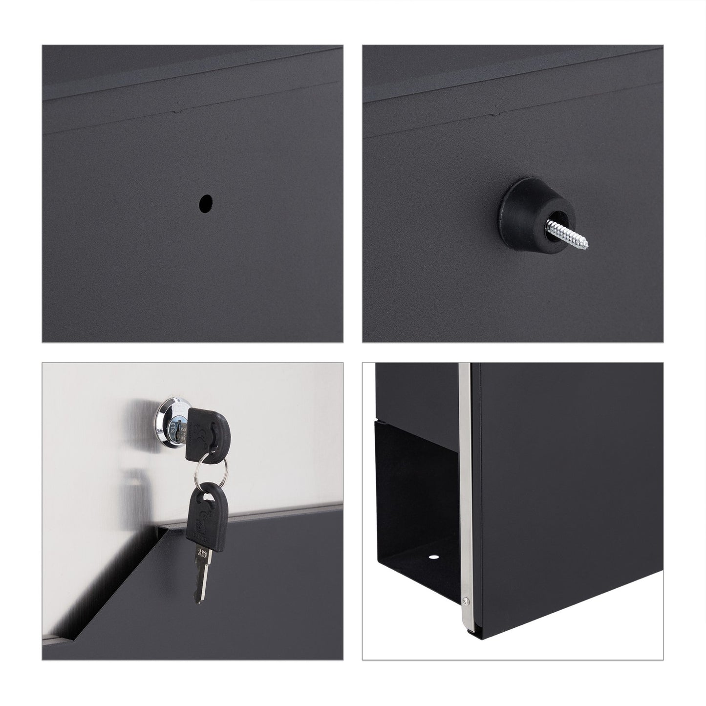Letterbox with newspaper holder