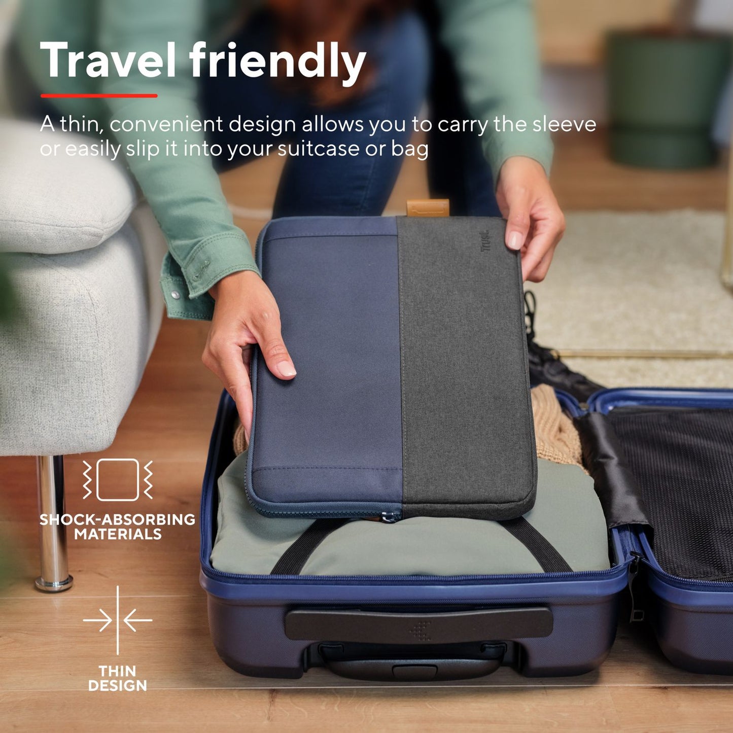 Lisboa Sleeve for laptop 13.3" Blue