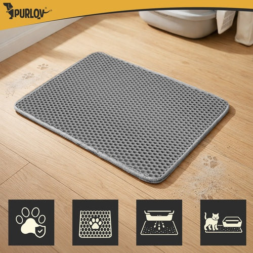 Litter box mat 60x45cm - gray Purlov