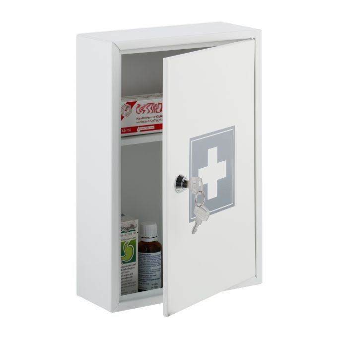 Lockable medicine cabinet