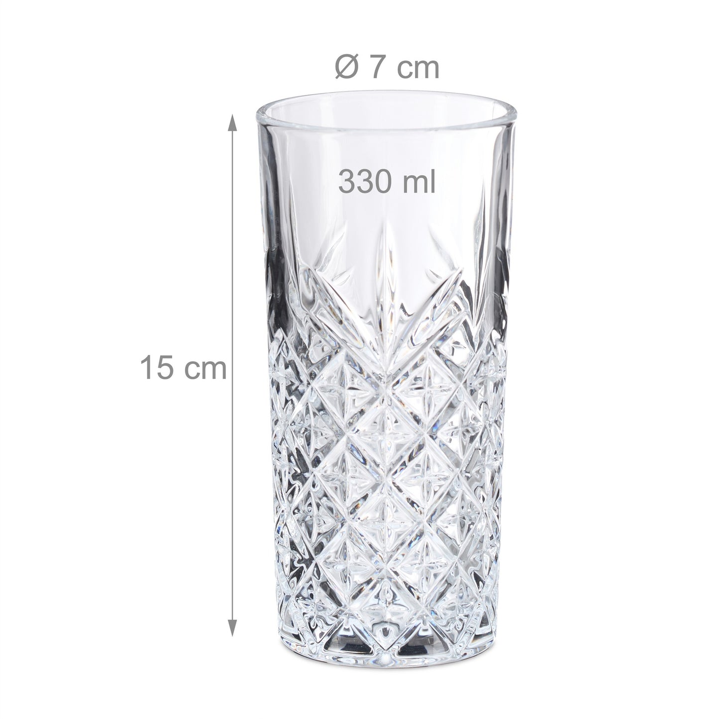 Long drink glass 6-pack