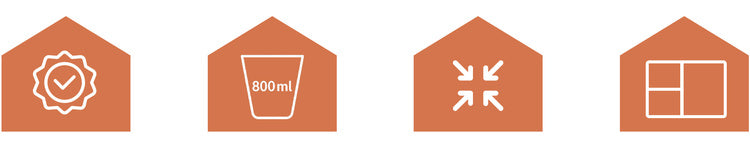 Lunchbox 800ml Gray – Leak-Proof, Microwave Safe