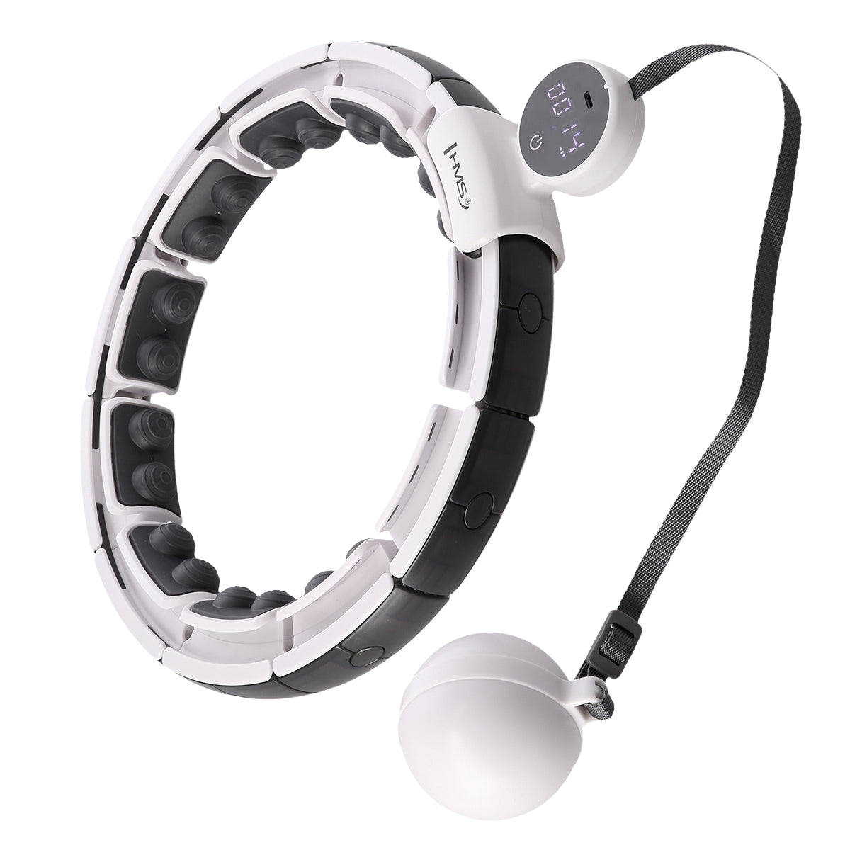 Magnetic Weighted Hula Hoop with Counter, White