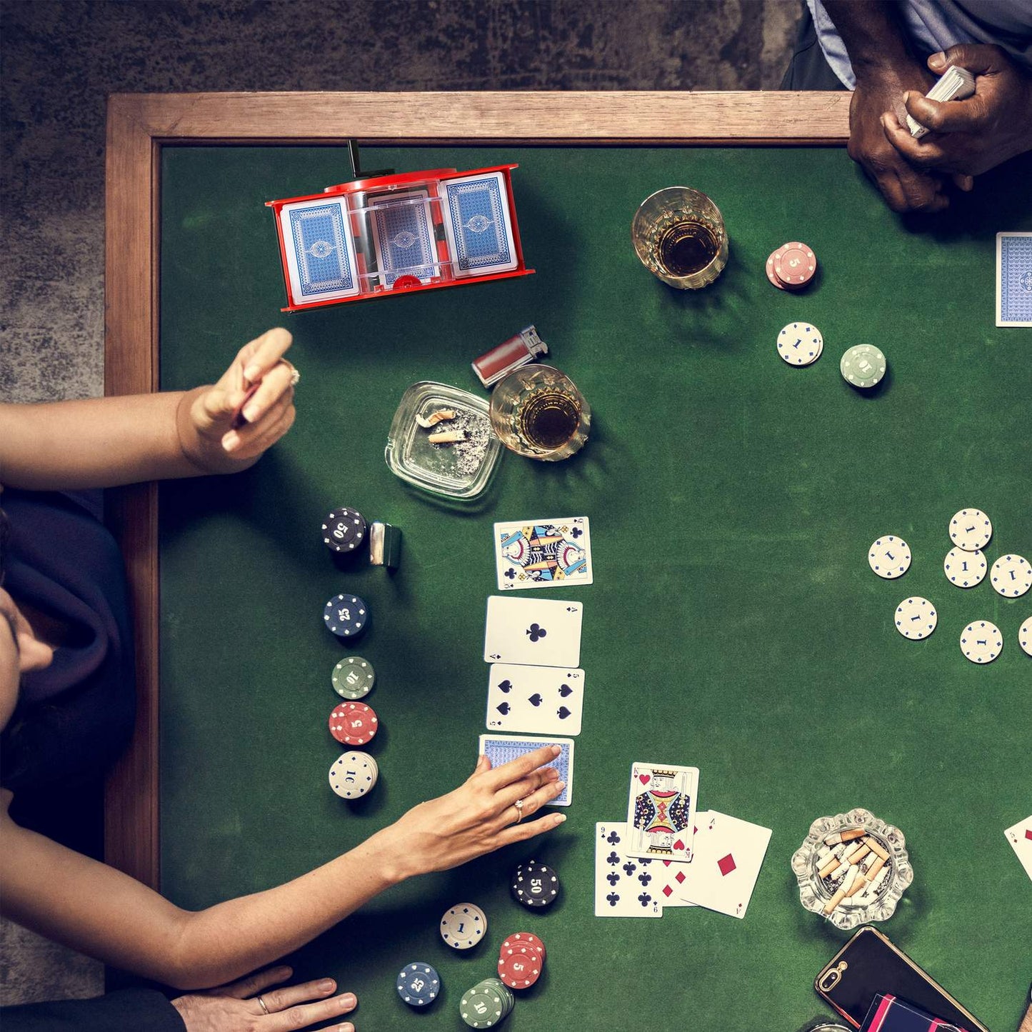 Manual card shuffler