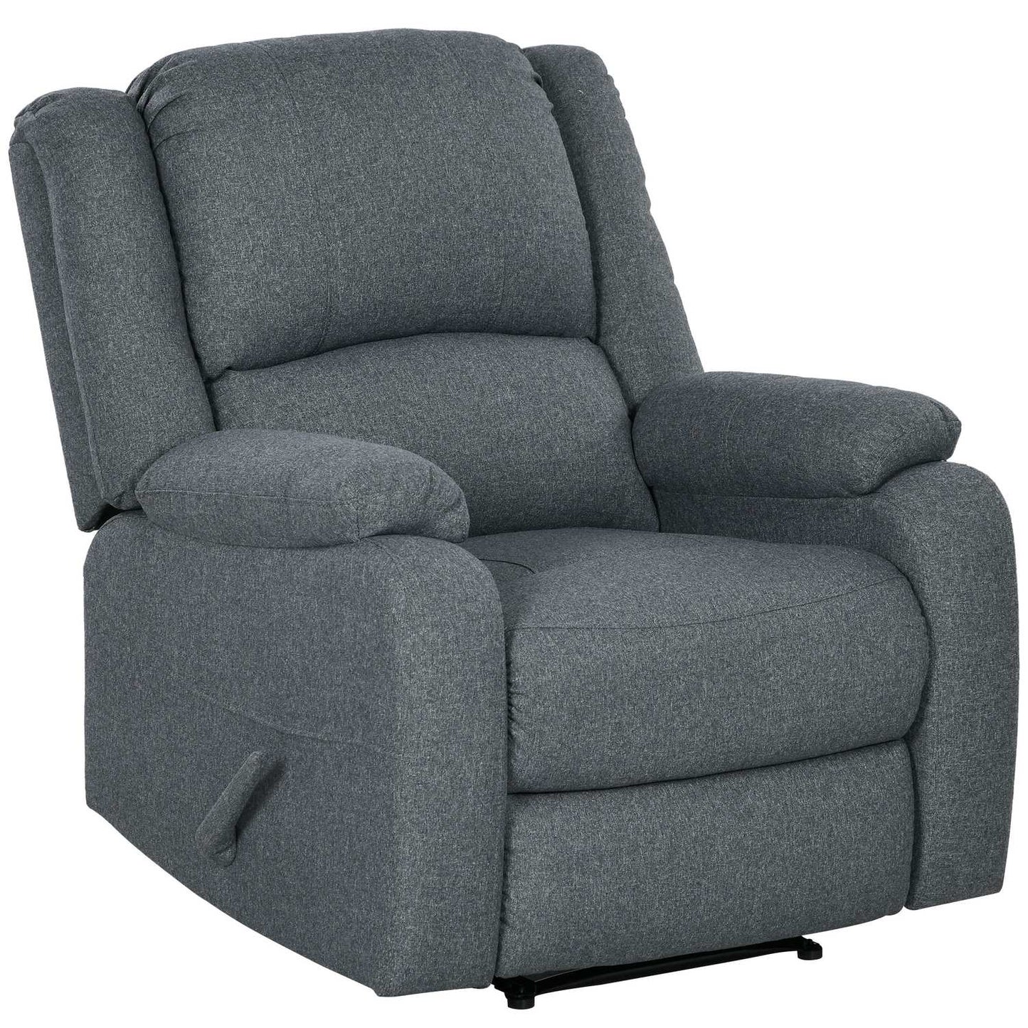 Lounger with footrest, 150 kg capacity, linen look