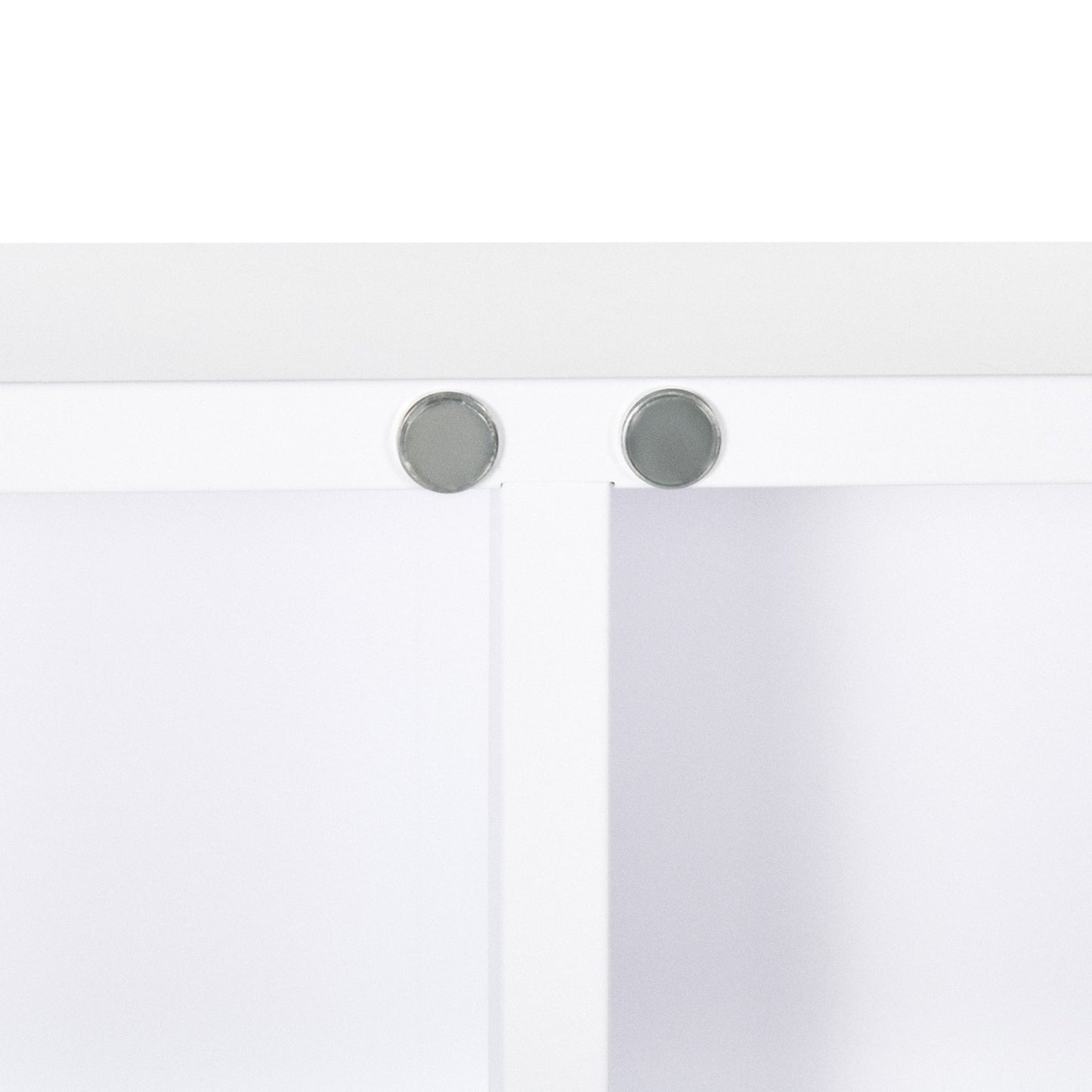 Wall-mounted medicine cabinet, steel, white, 6 shelves