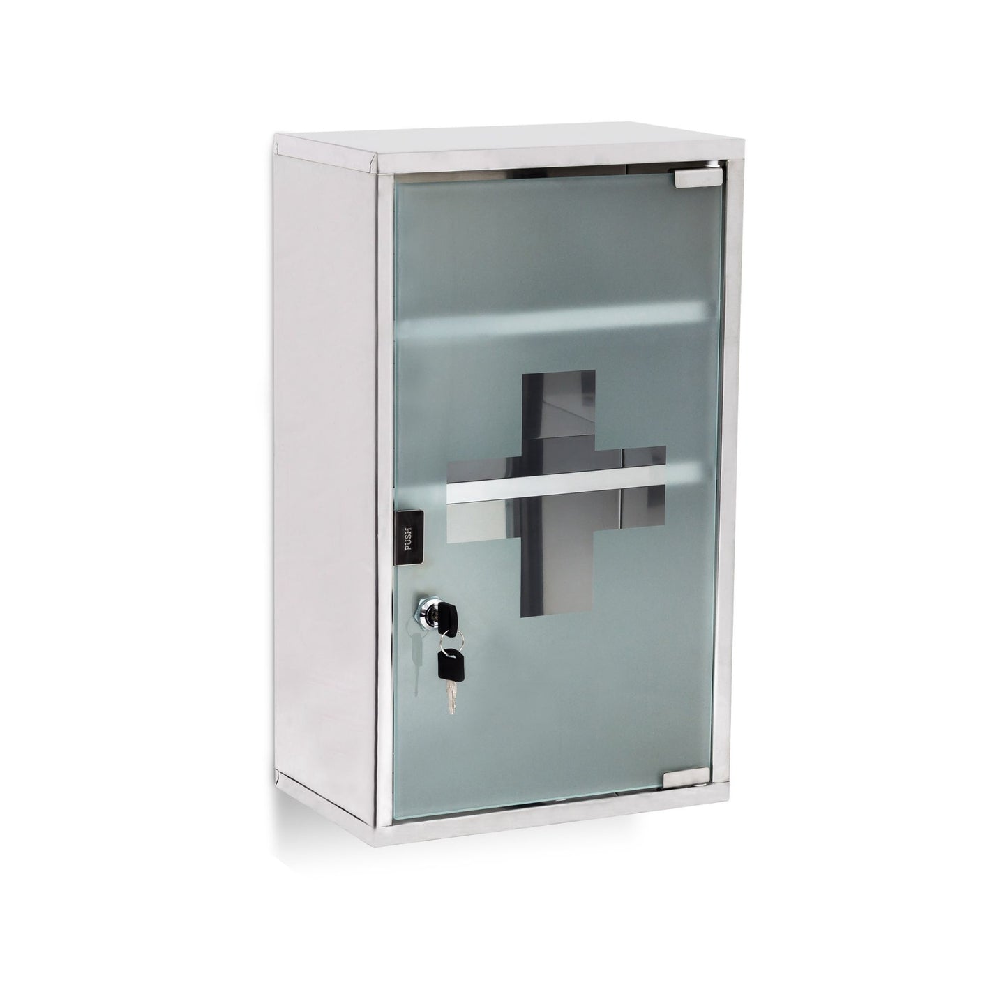 Medicine cabinet EMERGENCY stainless steel XL