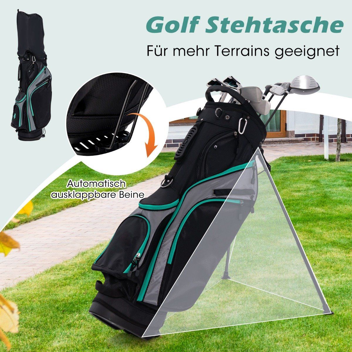 Men's 11-Piece Right-Handed Golf Club Set with Bag