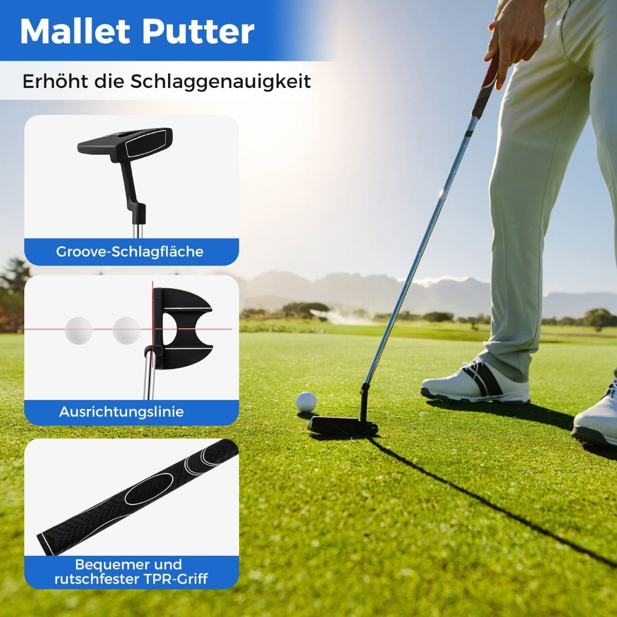 Men's Complete 9-Piece Golf Club Set with Bag