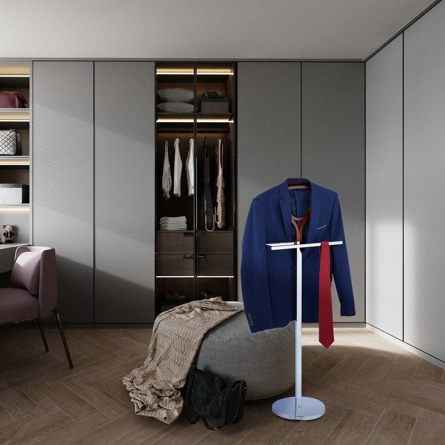 Men's valet for jacket and trousers