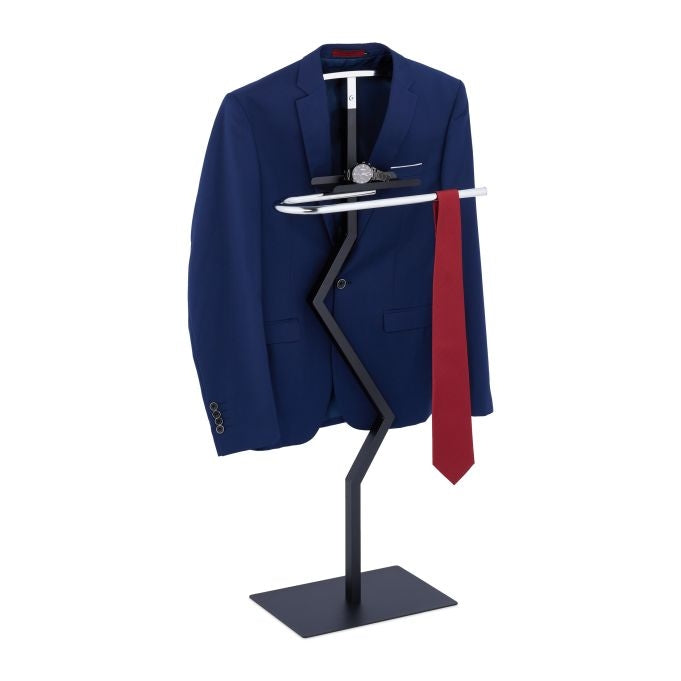 Men's valet in black and silver