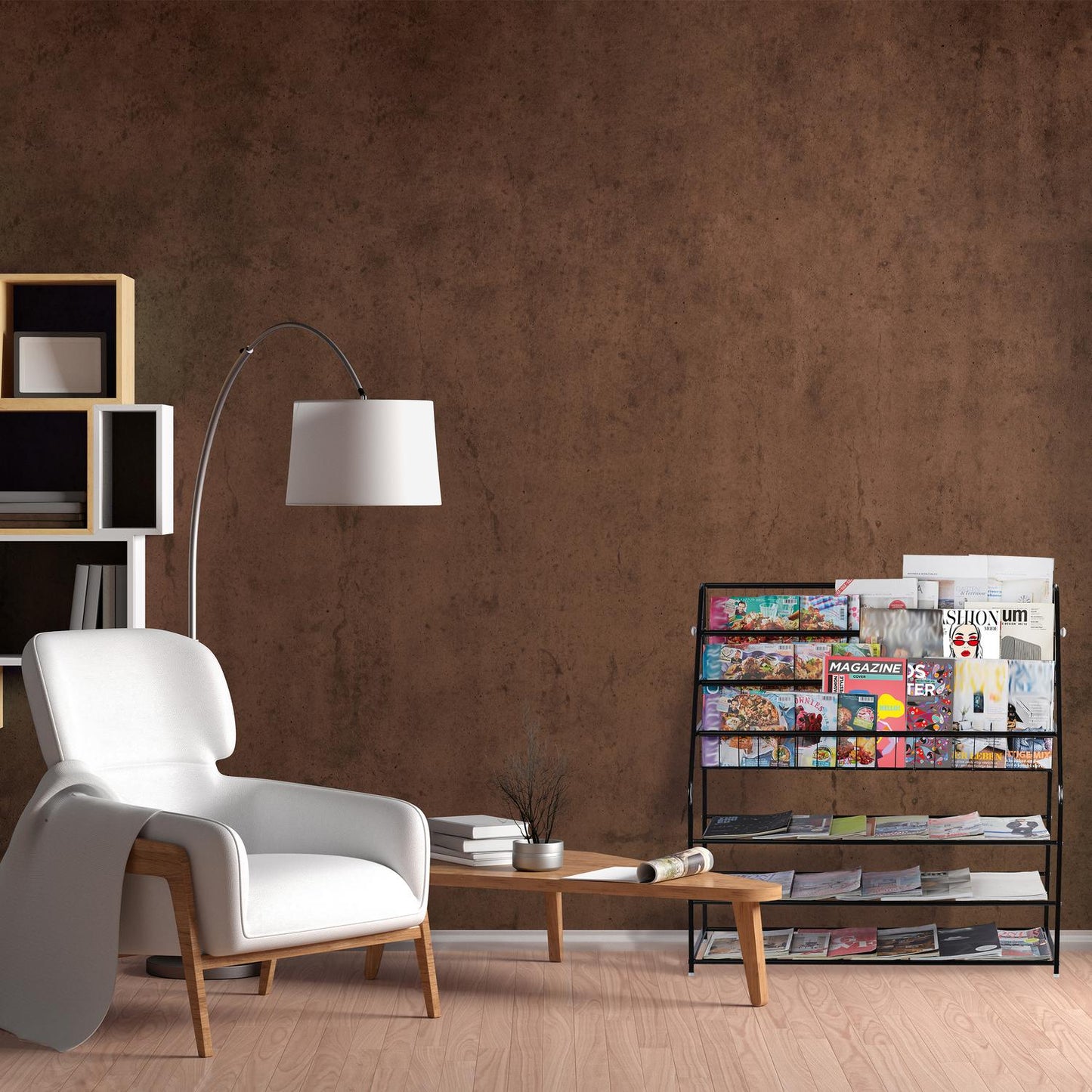 Metal magazine rack XL