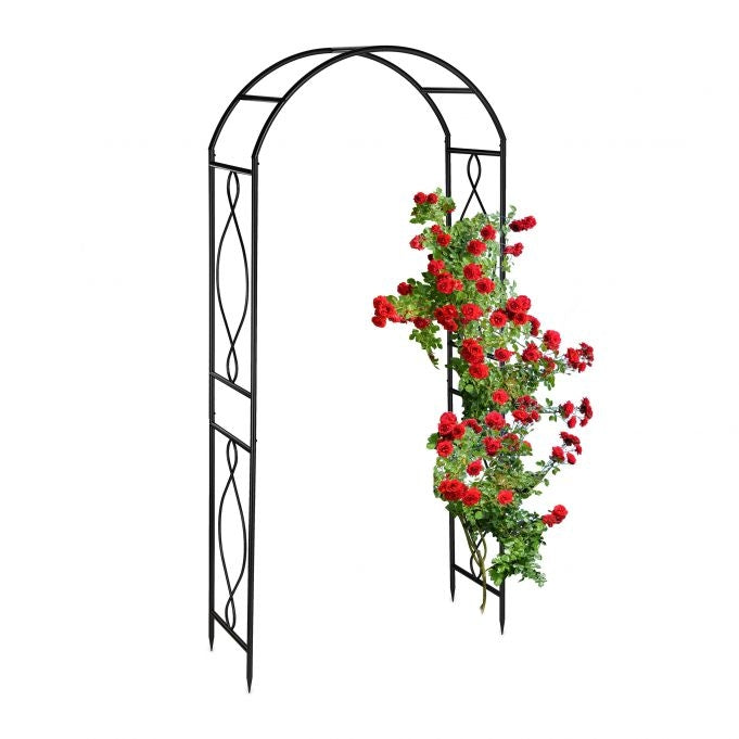 Metal Rose Arch in Black
