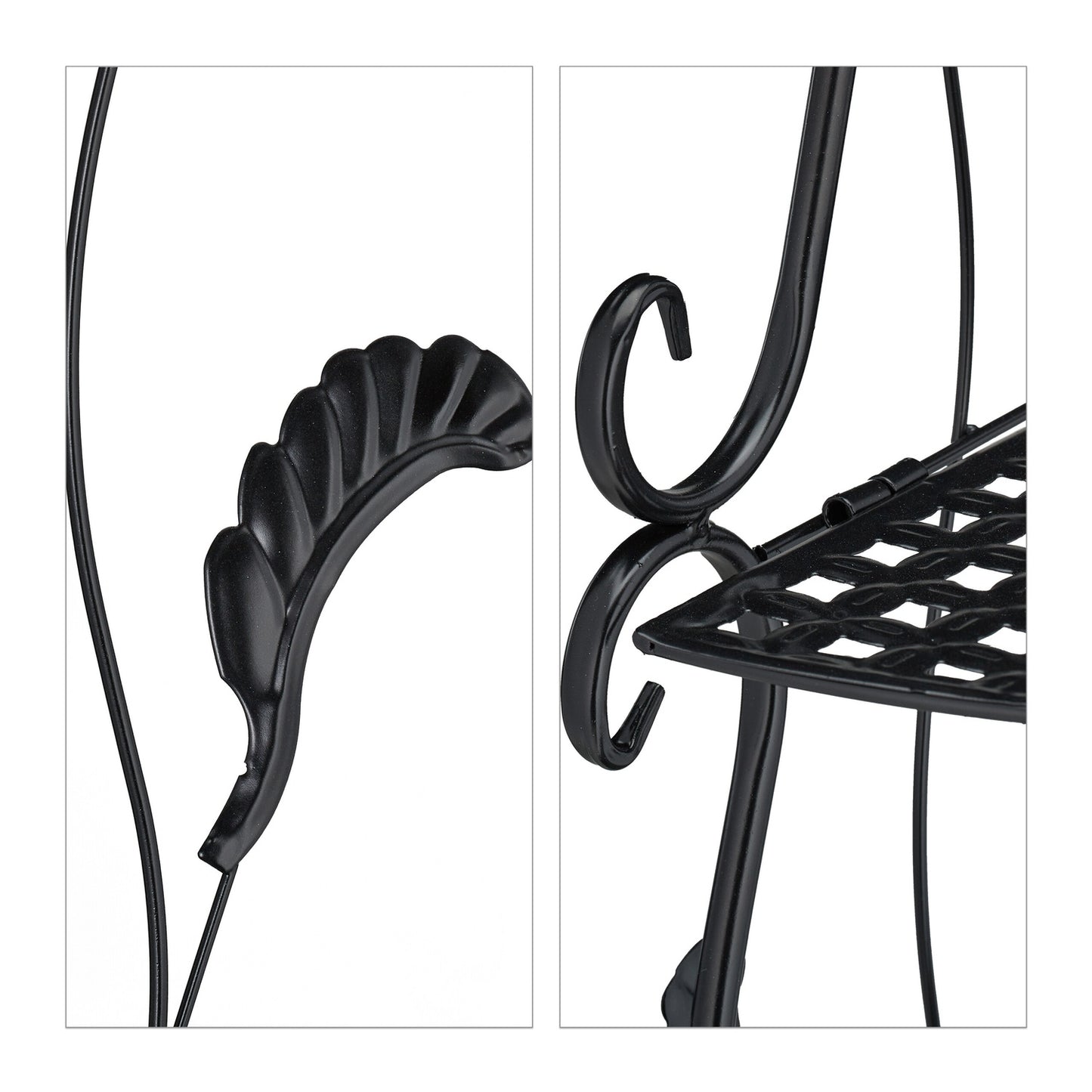 Metal corner shelf with 5 shelves