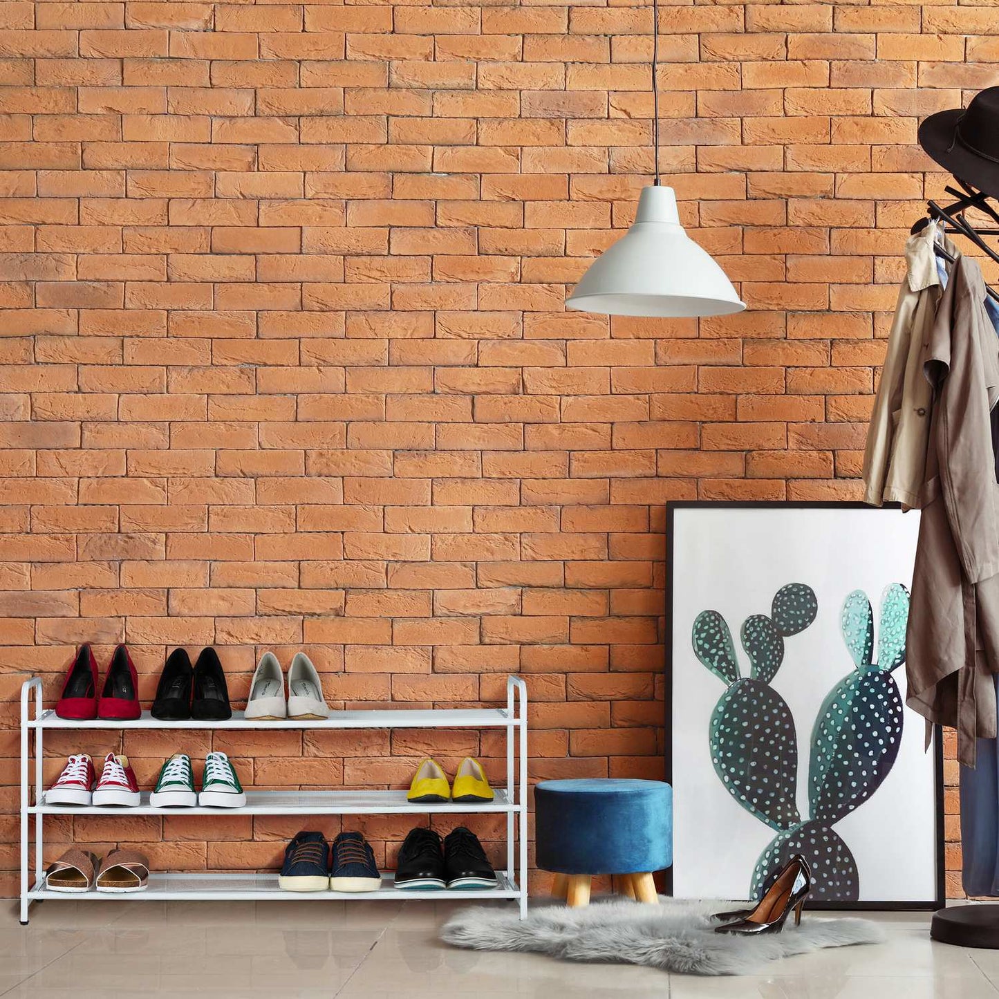 Metal shoe rack for 12 pairs of shoes