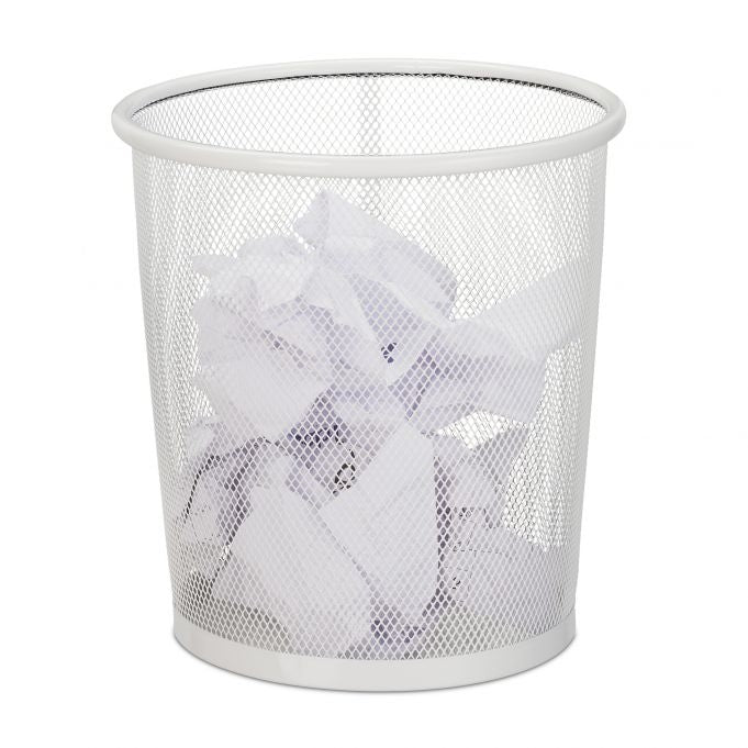 Metal wastebasket