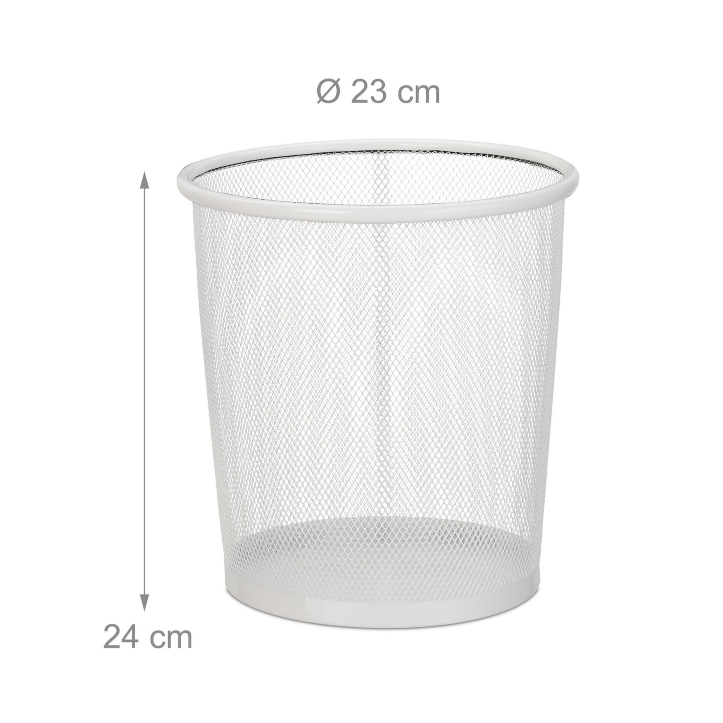 Metal wastebasket