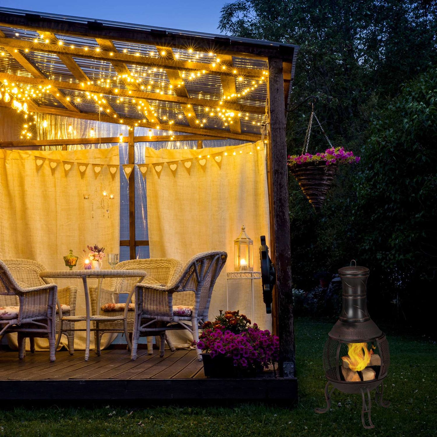 Mexican style outdoor fireplace