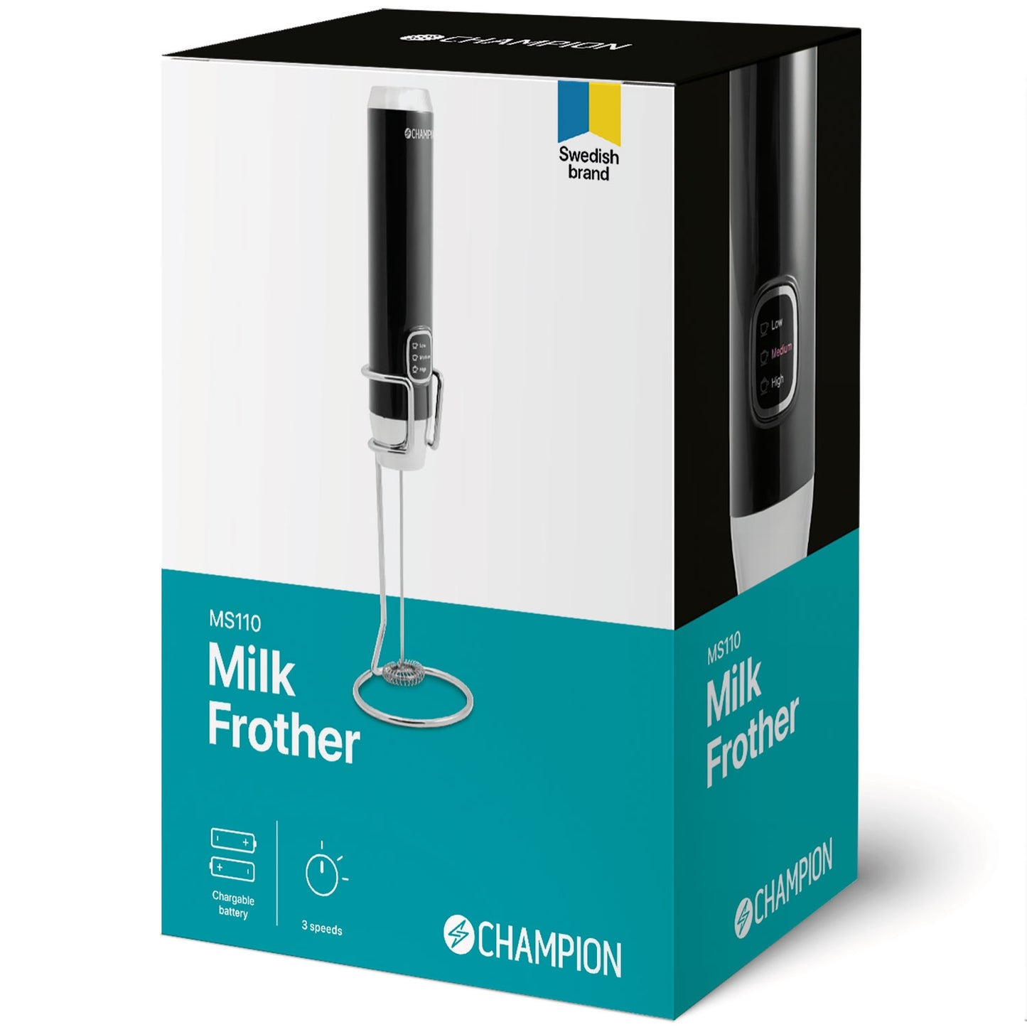 Milk frother Whisk Rechargeable MS110 Black