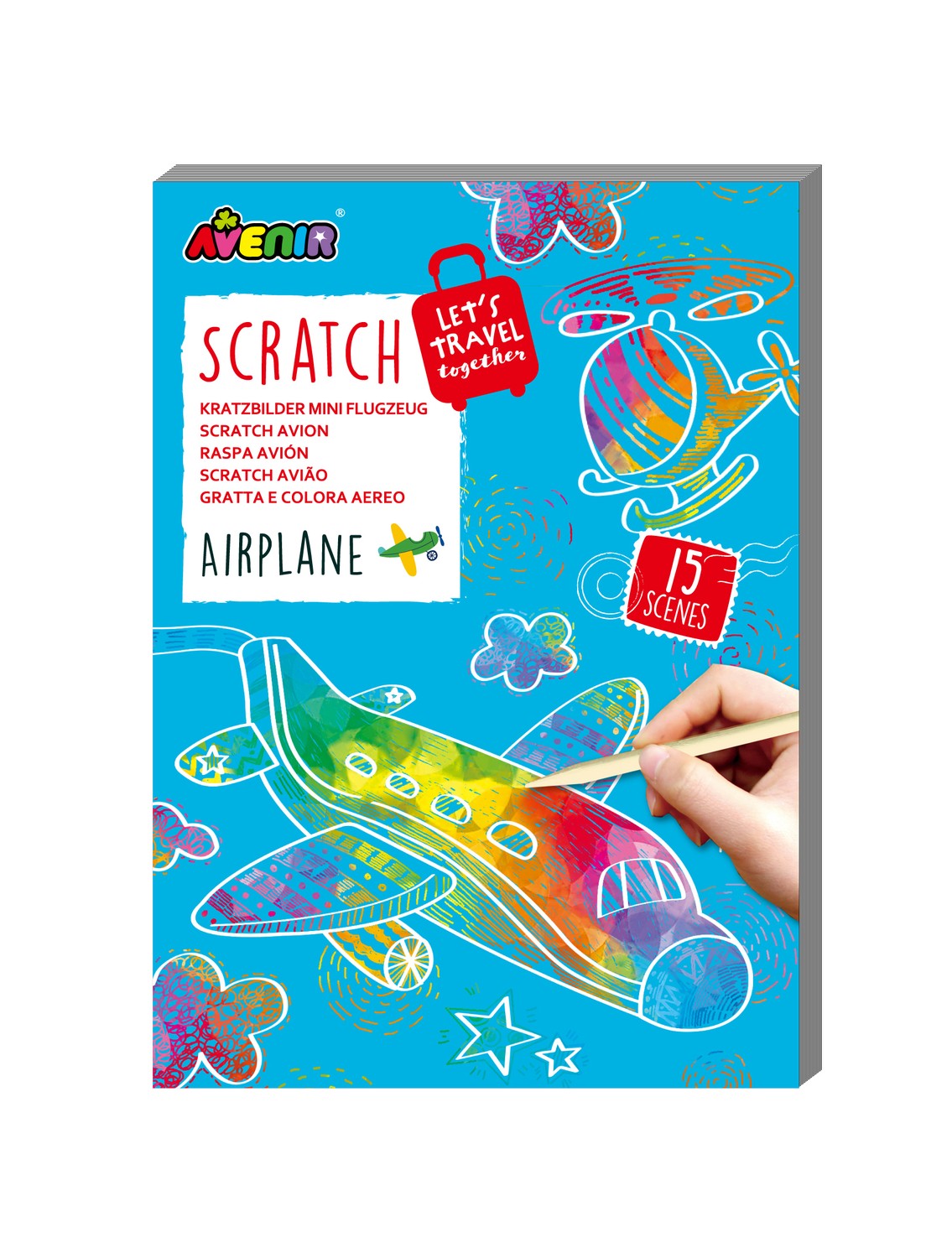 Mini Scratch Book for Airplane Enthusiasts, 50 Pages