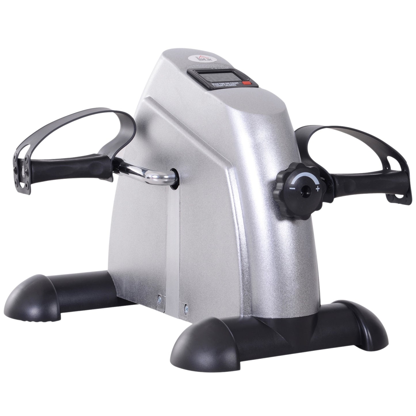 Mini exercise bike with LCD Display, Silver, 35x40x31 cm