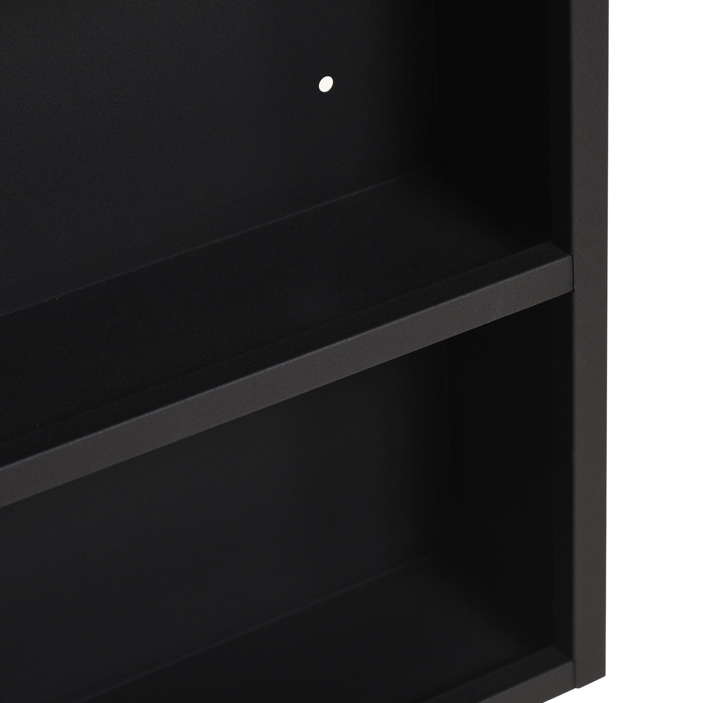 Bathroom mirror cabinet, stainless steel, glass shelves