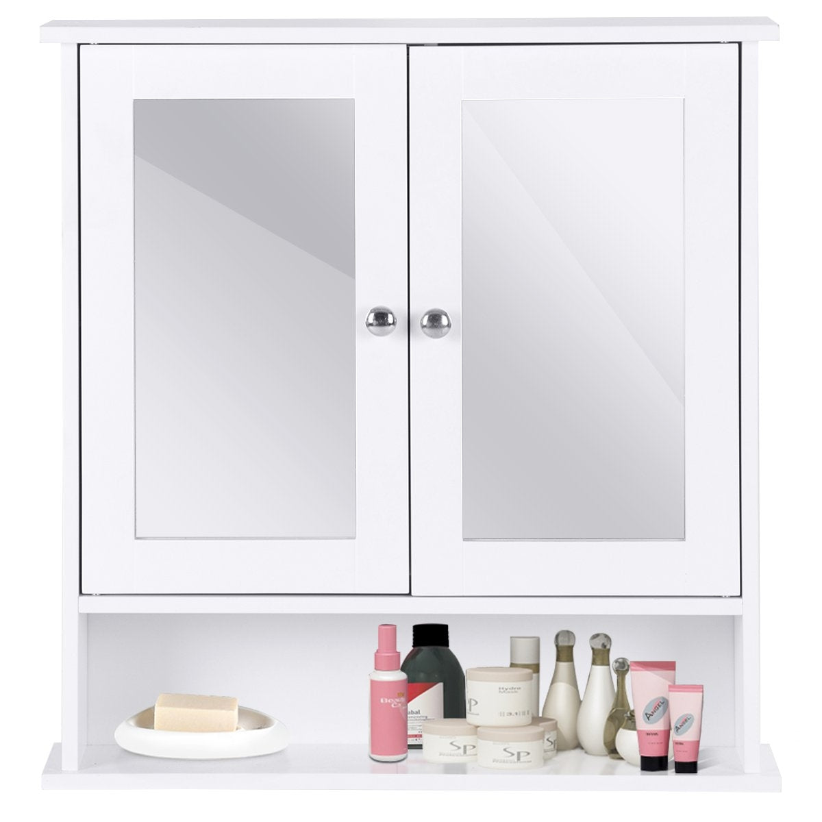 Mirror cabinet bathroom cabinet wall cabinet 56.5 x 13.5 x 58.5 cm