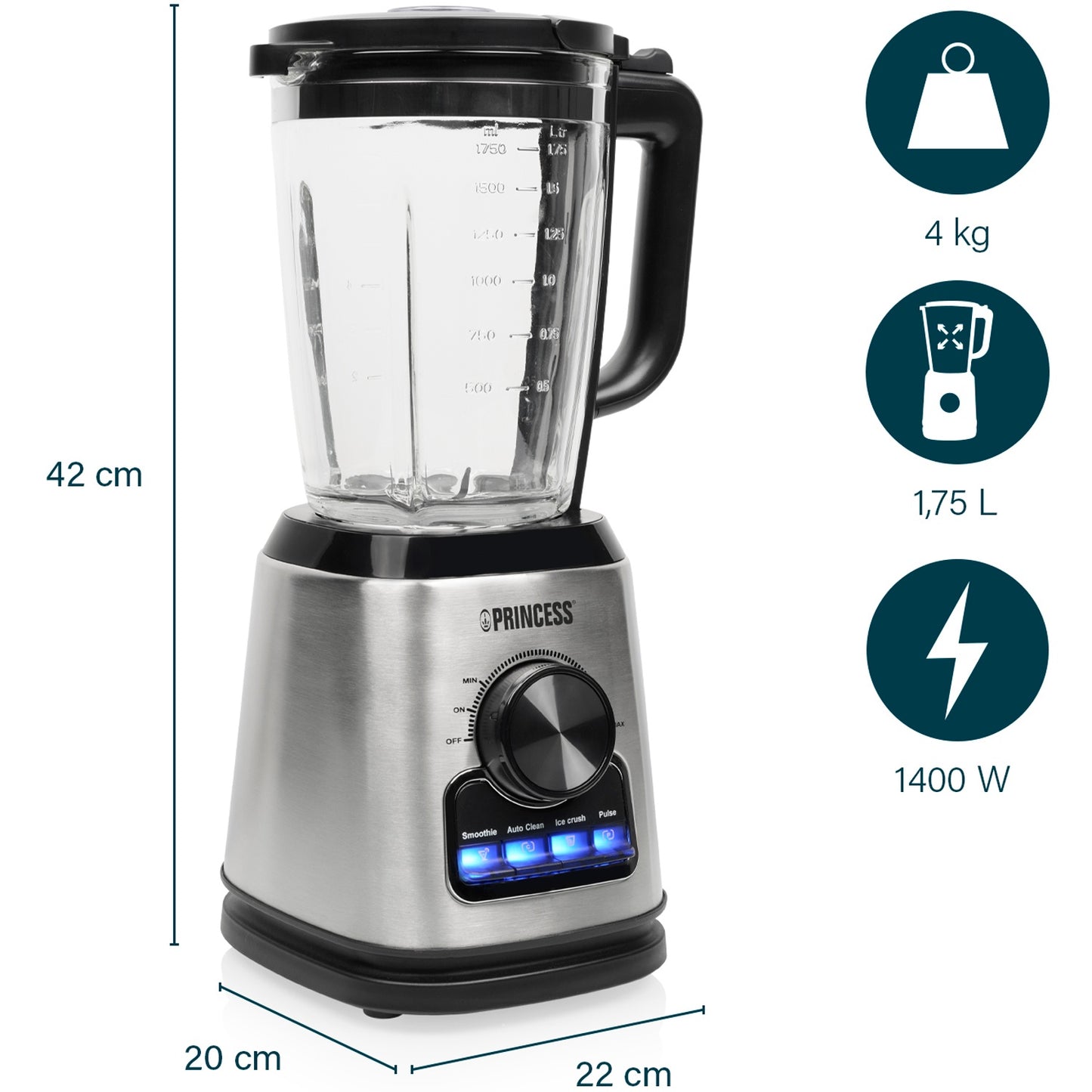 Mixer 212094 Blender Solid Pro 1400Watt 1.75l
