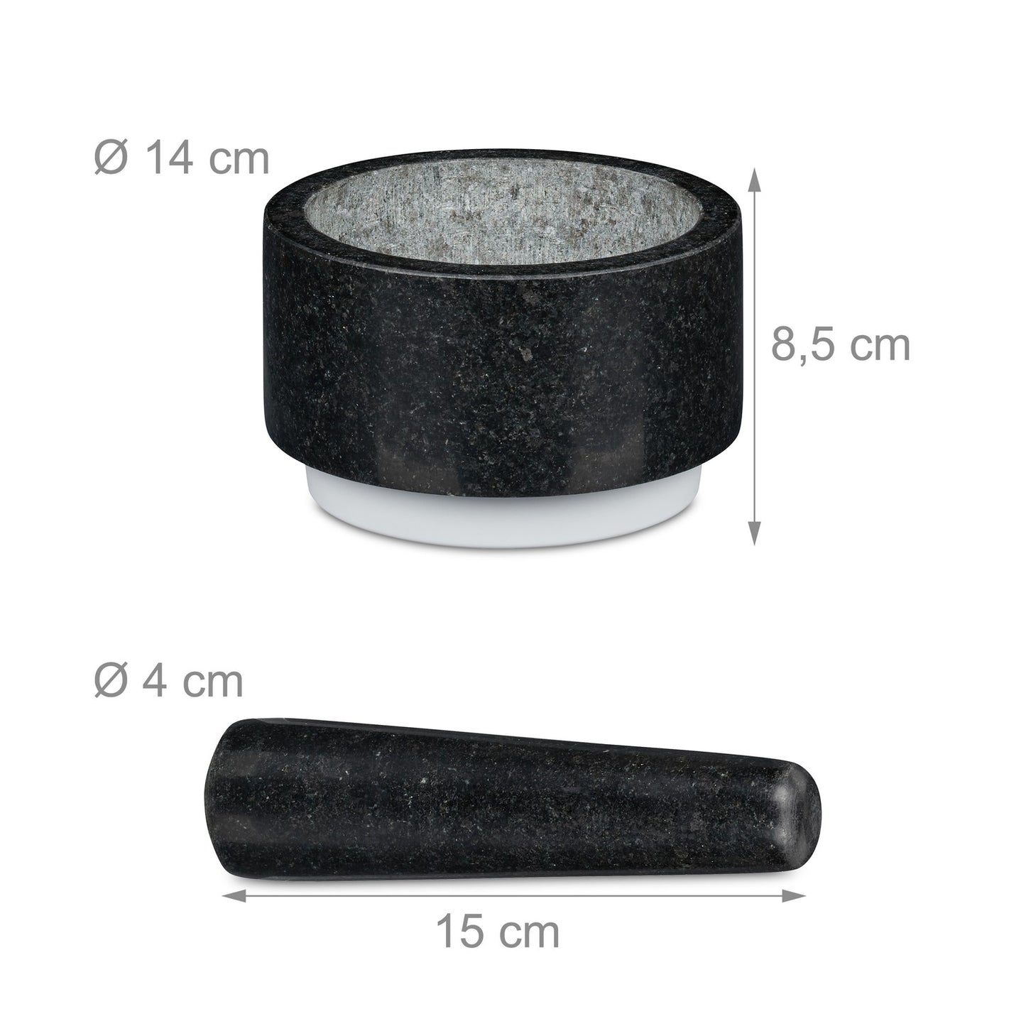 Mortar granite with impact