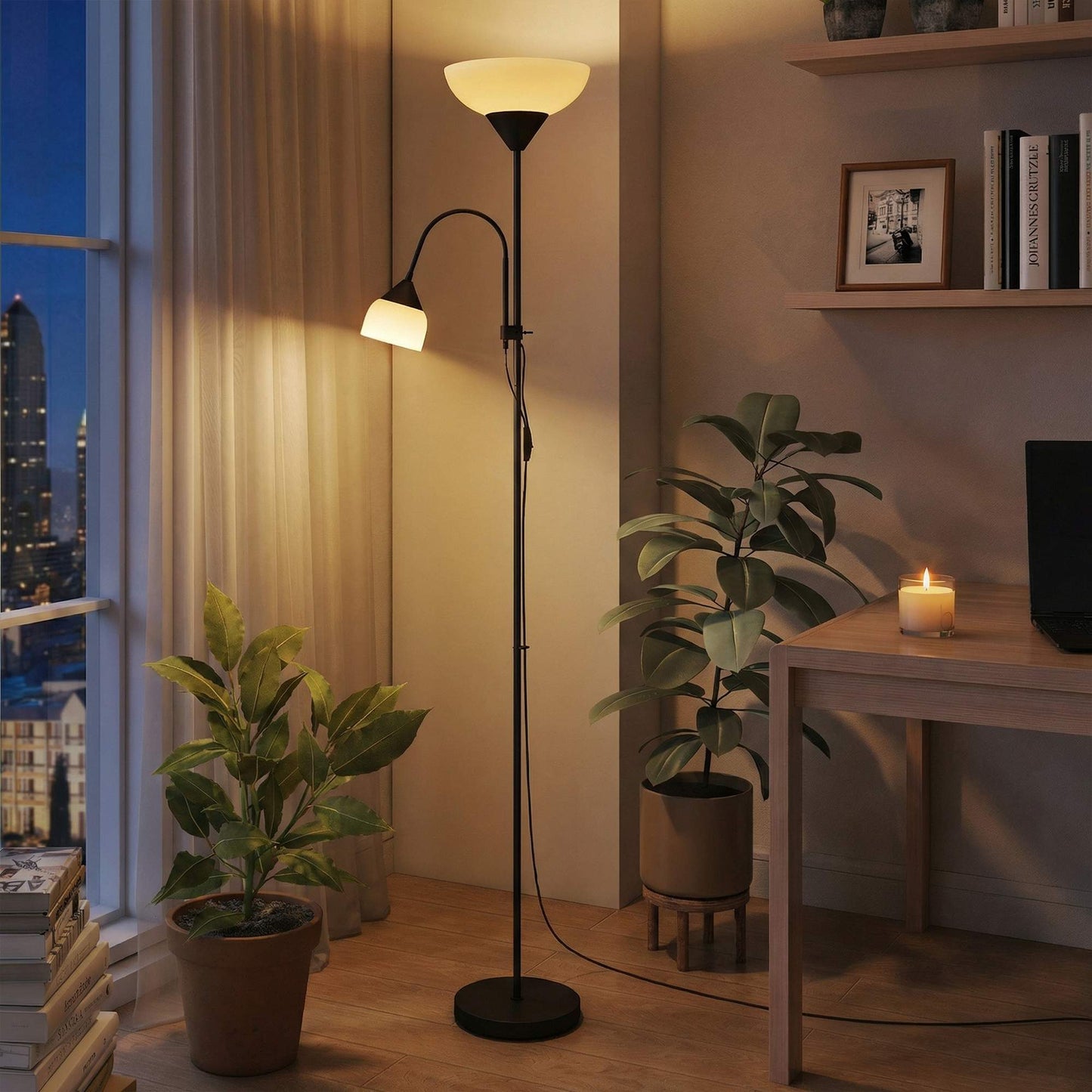Mother-Child Floor Lamp with Adjustable Color Temperature