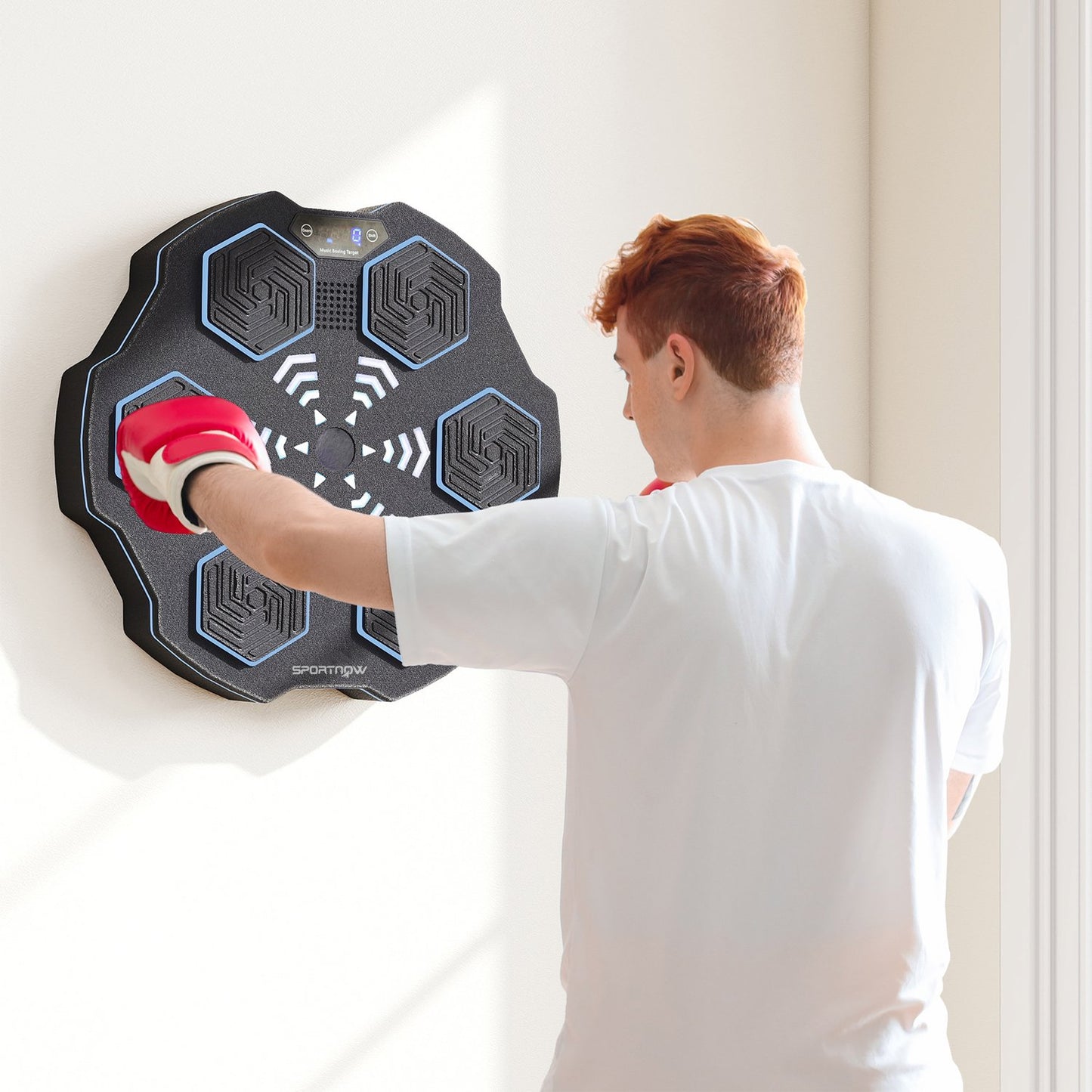 Music Boxing Wall, Bluetooth, 9 Speeds, LED Display, Black