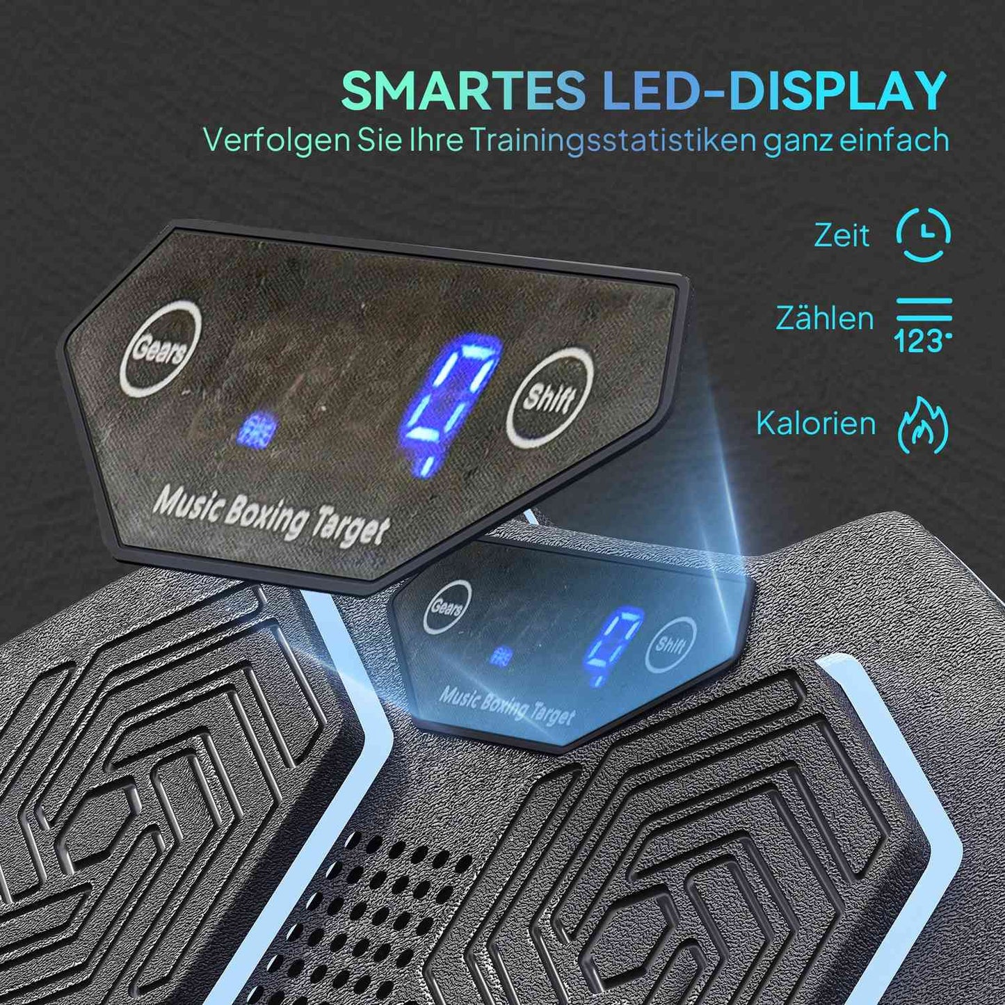 Music Boxing Wall, Bluetooth, 9 Speeds, LED Display, Black