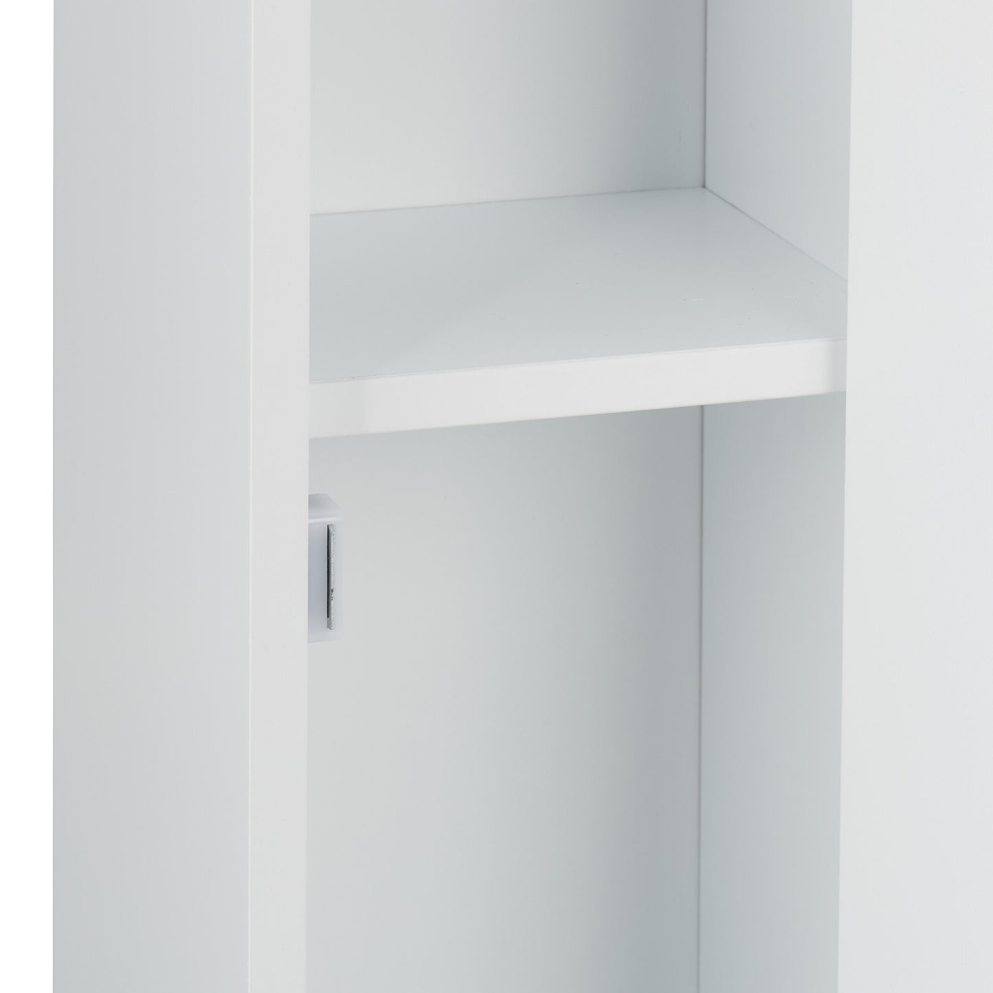 Narrow Bathroom Cabinet with Toilet Paper Holder