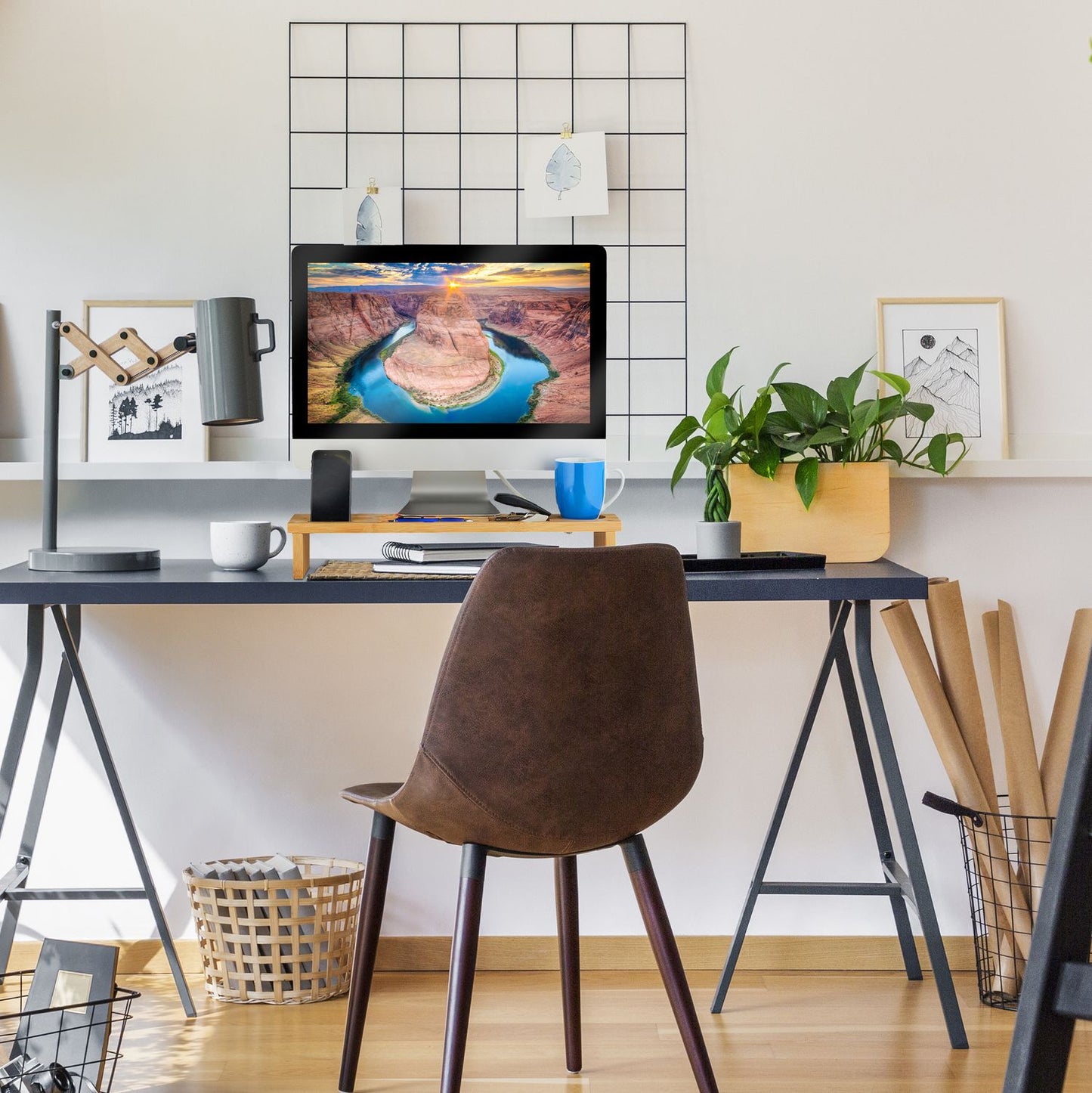 Natural Bamboo Monitor Stand