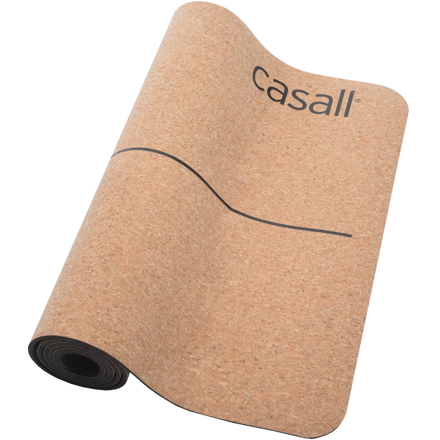 Natural Cork Yoga Mat, 5mm Thickness, Black
