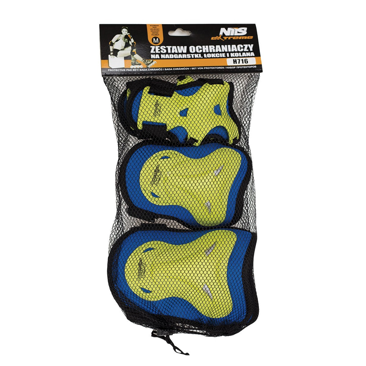 Navy Blue-Lime Protective Gear Set, Size L