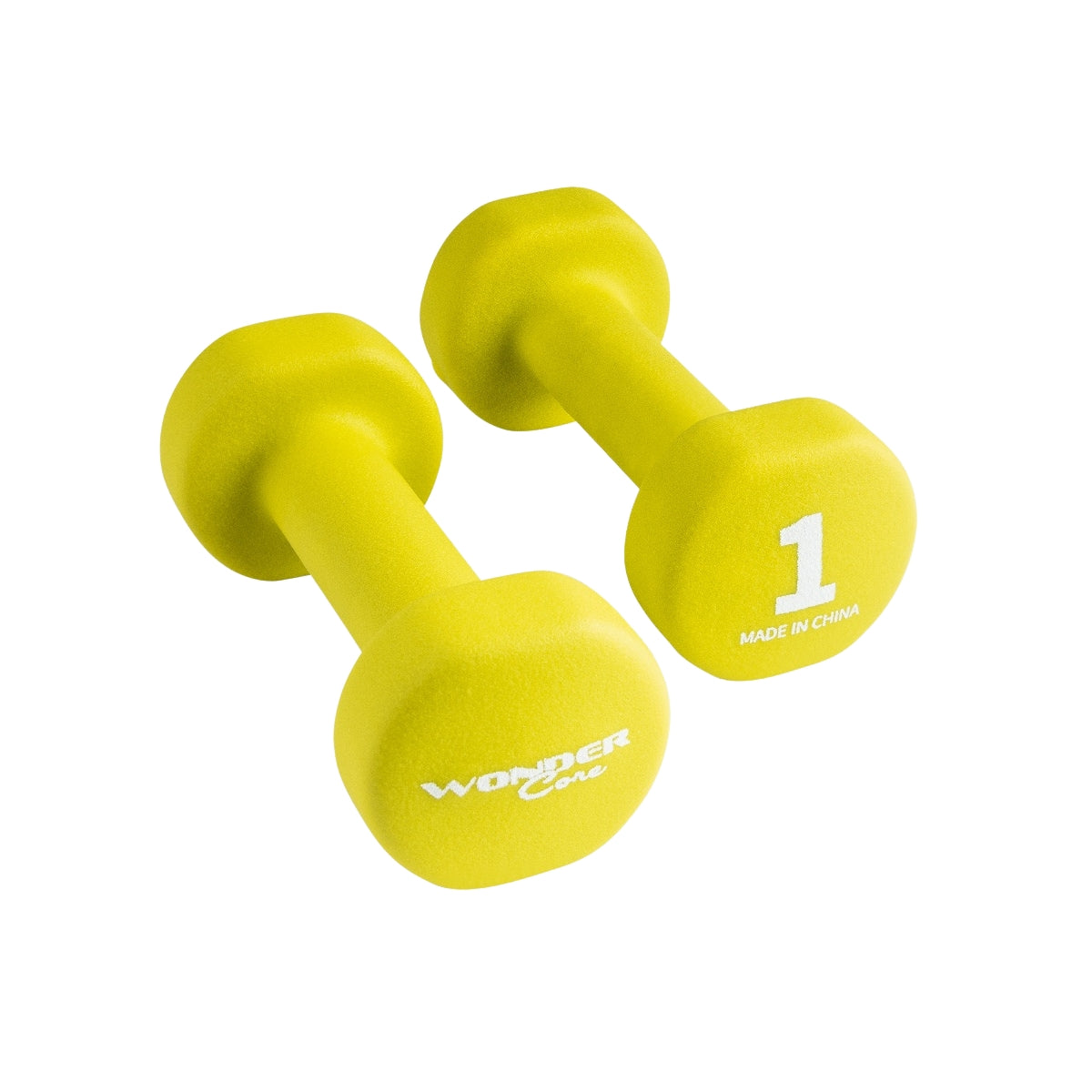 Neoprene Dumbbell Set, 1 KG Each, Non-Slip Coating