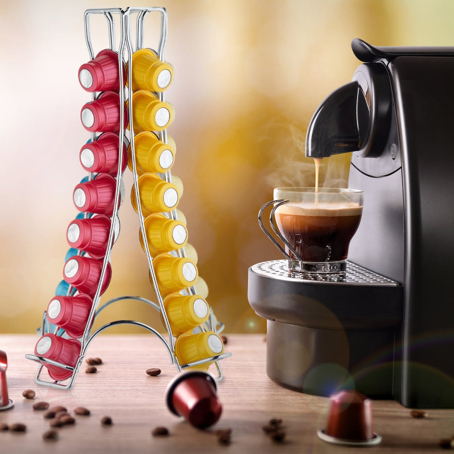 Nespresso capsule holder for 32 capsules