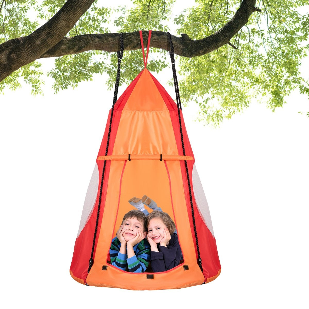 Nest swing children's swing set Max. load capacity 150 kg 100 cm diameter orange