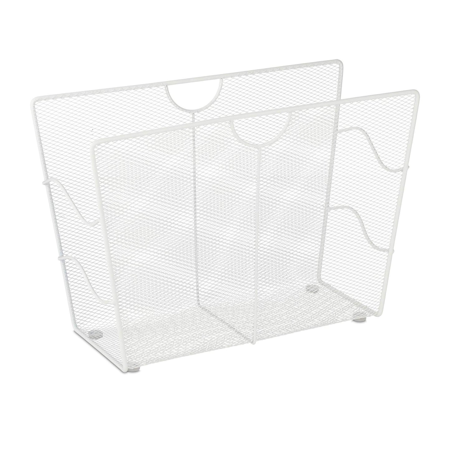 Newspaper rack metal white