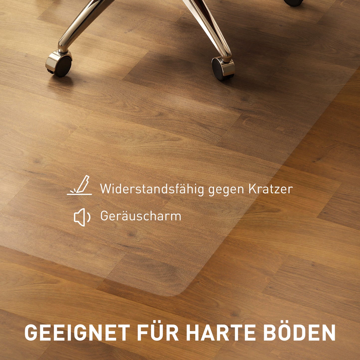 Office Chair Floor Protector, Non-Slip, 100x150 cm, Clear
