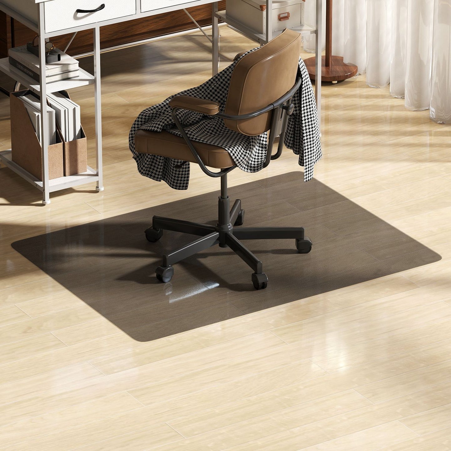 Office Chair Floor Protector, Non-Slip, 90x120cm, Clear