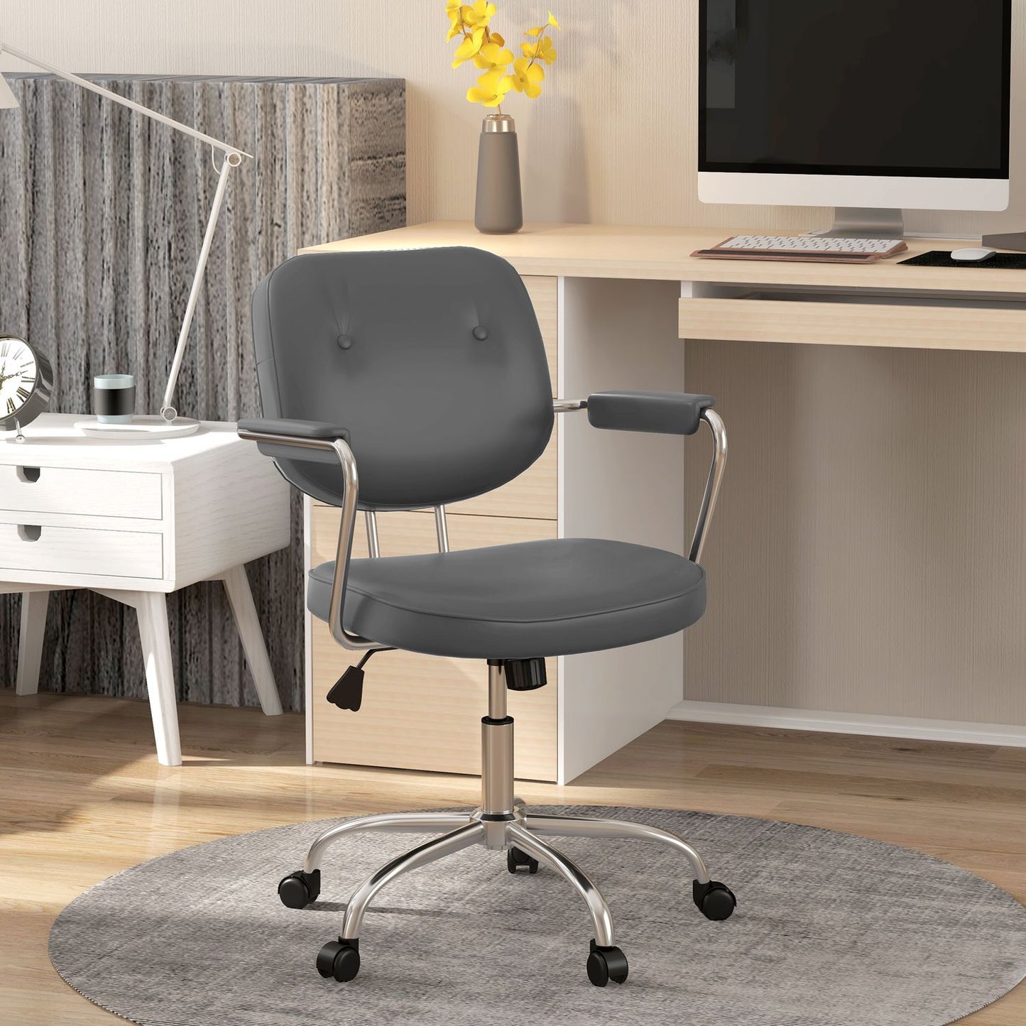 Office chair, rocking function, synthetic leather, adjustable height