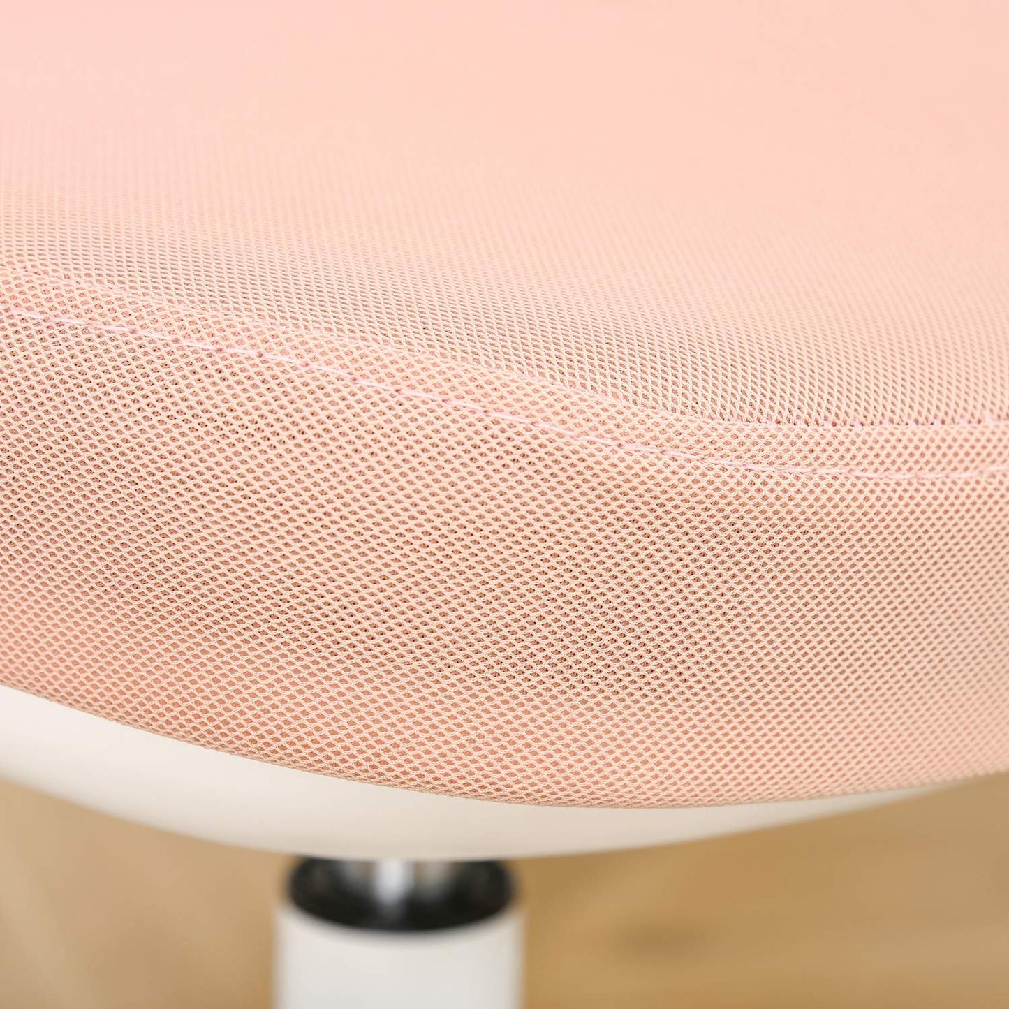 White & Pink Height-adjustable swivel office chair