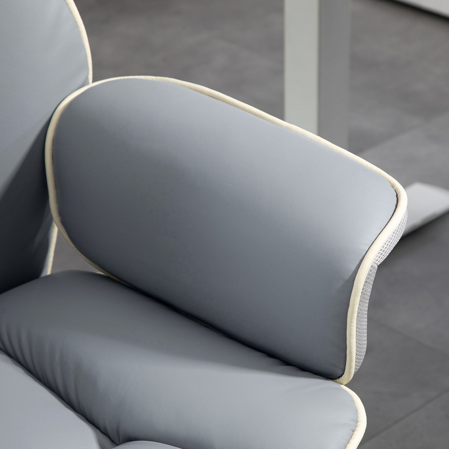 Ergonomic desk chair, foldable & height adjustable, grey