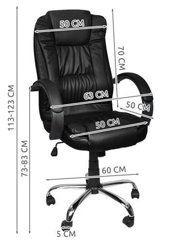 Office chair, eco-leather - black MALATEC