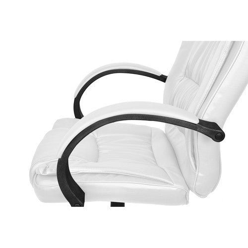 Office chair, eco-leather - white, Malatec 23240